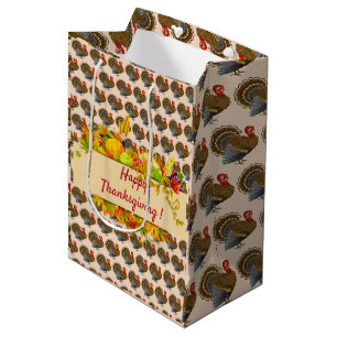 Sac Cadeau Moyen Happy Thanksgiving