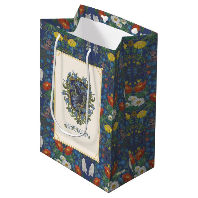 Sac Cadeau Moyen HARRY POTTER™ | Crest RAVENCLAW™ (Devant Angle)