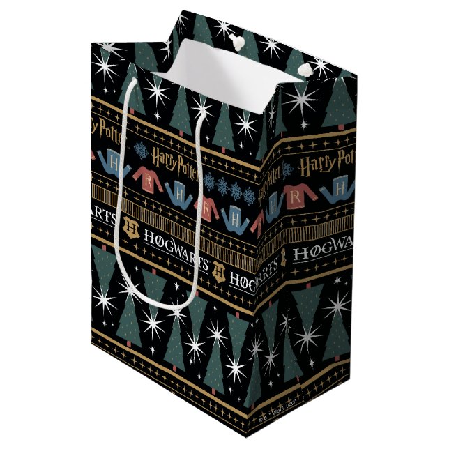 Sac Cadeau Moyen HARRY POTTER™ Motif de sueur de vacances (Devant Angle)