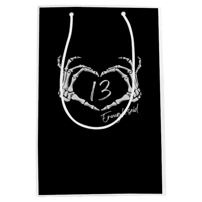 Sac Cadeau Moyen Heart Skeleton Main Classic (Devant)