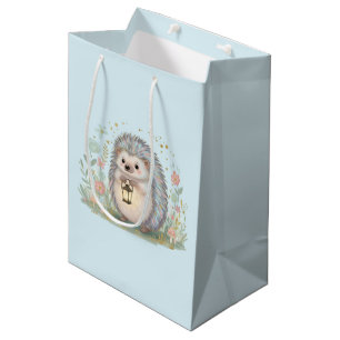 Sac Cadeau Moyen Hérisson mignon avec lanterne