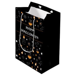 Sac Cadeau Moyen heureux motif halloween