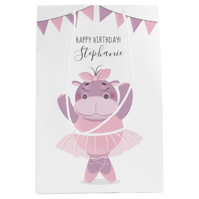 Sac Cadeau Moyen Hippo Ballerina (Devant)
