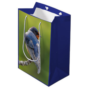 Sac Cadeau Moyen Hirondelle de grange sur une branche