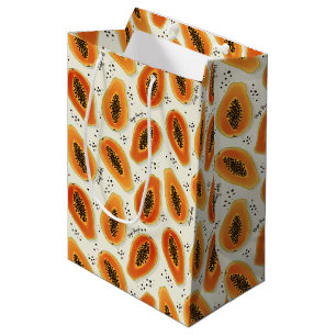 Sac Cadeau Moyen Hiya Papaya Motif