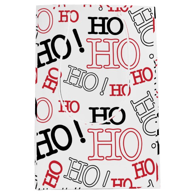 Sac Cadeau Moyen HoHoHo (Devant)