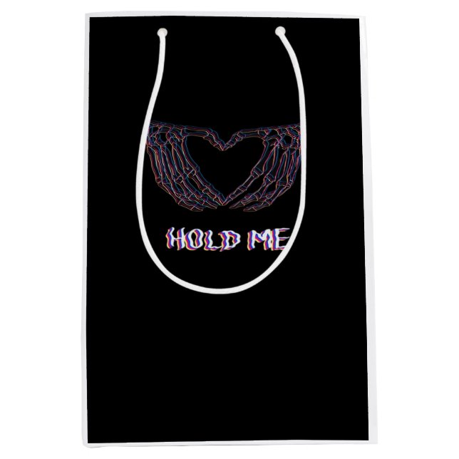 Sac Cadeau Moyen Hold Me Classic - Skeleton Hand Heart (Devant)