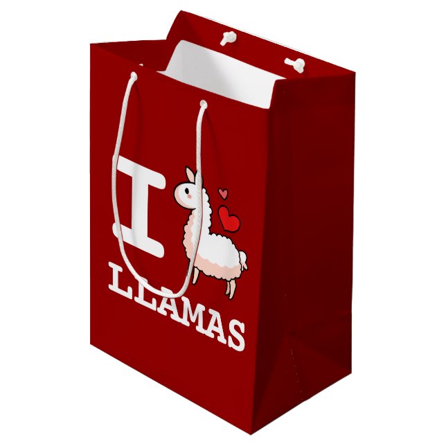 Sac Cadeau Moyen I lamas de lama (Devant Angle)