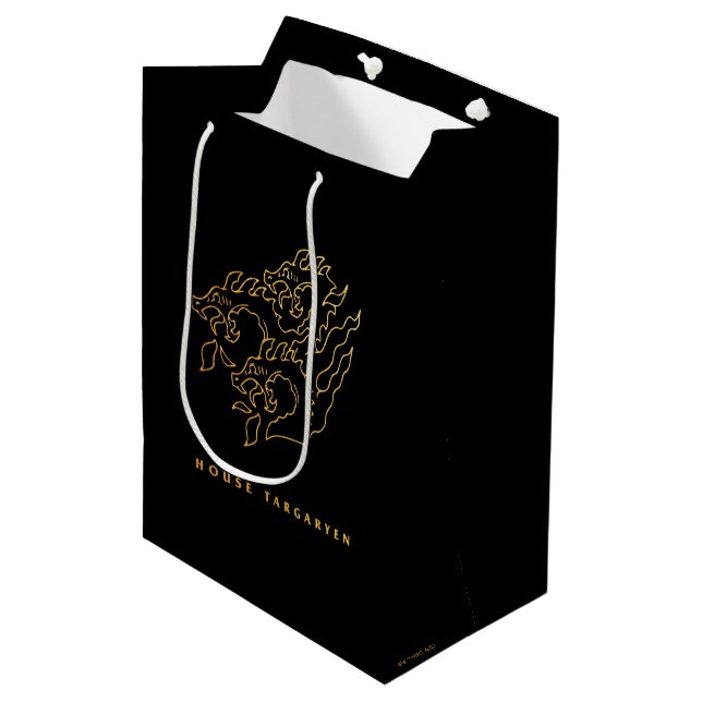 Sac Cadeau Moyen Icône de la maison Targaryen (Devant Angle)