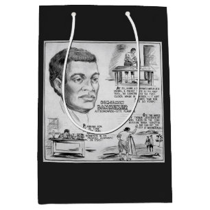Sac Cadeau Moyen Icône de l'histoire noire : Benjamin Banneker, Sci