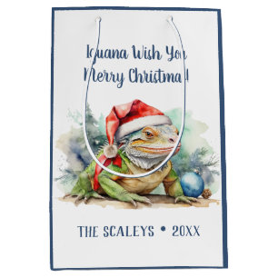 Sac Cadeau Moyen Iguana vous souhaite un joyeux Noël