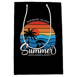 Sac Cadeau Moyen Île Paradis Plage Santa Monica-35307
