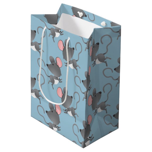 Sac Cadeau Moyen Illustration du dessin sur les souris (Devant Angle)