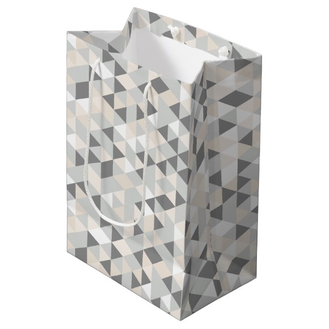 Sac Cadeau Moyen Illustration moderne de motif géométrique (Devant Angle)
