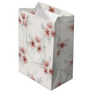 Sac Cadeau Moyen Impression botanique de fleurs sauvages Cottagecor