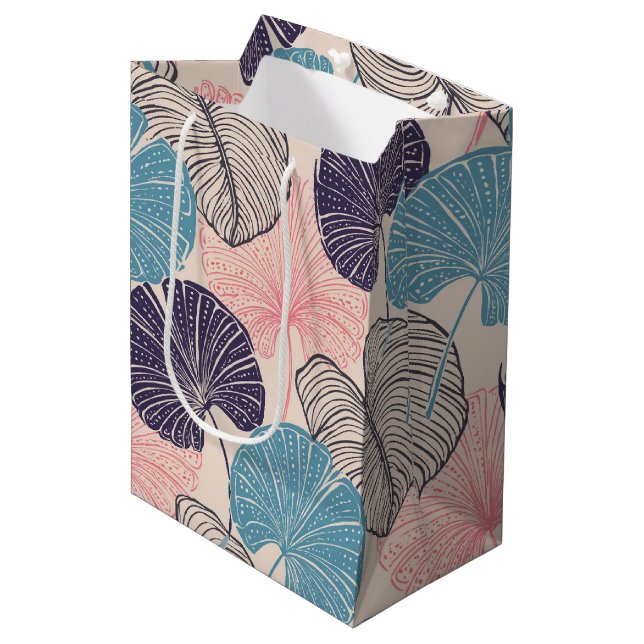 Sac Cadeau Moyen Imprimé hawaïen (Devant Angle)