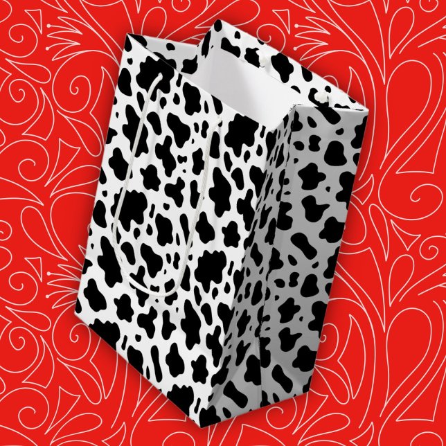 Sac Cadeau Moyen Imprimer Vache de ferme de campagne (Créateur téléchargé)