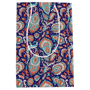Sac Cadeau Moyen Indian style paisley floral seamless