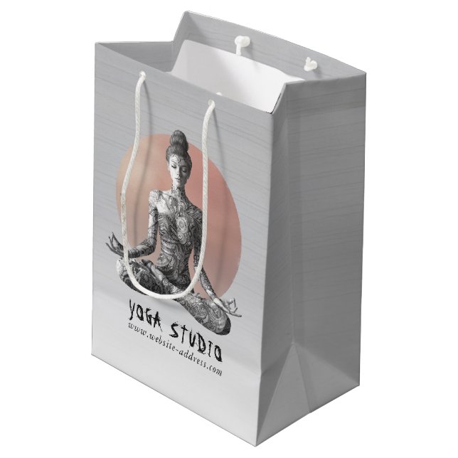 Sac Cadeau Moyen Instructeur de méditation Yoga Reiki Master Lotus  (Dos Angle)