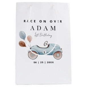 Sac Cadeau Moyen Invitation d'anniversaire de voiture de course, An