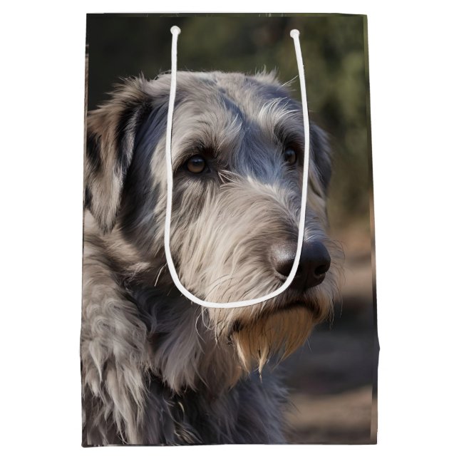 Sac Cadeau Moyen Irish Wolfhound Je Ne Suis Pas Amusé, (Dos)