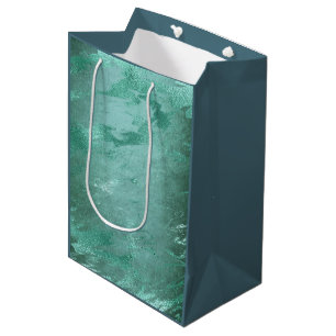 Sac Cadeau Moyen Jade fondu Marbre de luxe vert émeraude