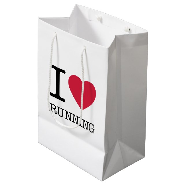 SAC CADEAU MOYEN J'AIME COURIR (Devant Angle)