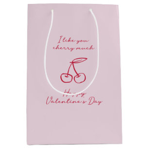 Sac Cadeau Moyen J'aime que vous chérissiez beaucoup Valentines Day