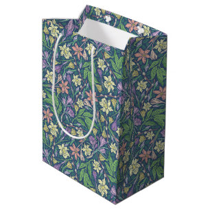 Sac Cadeau Moyen Jardin printanier Narcisses et crocus pour la fête