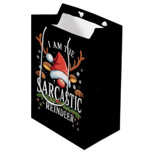 Sac Cadeau Moyen Je Suis Le Cerf Sarcastique De Noël