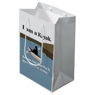 Sac Cadeau Moyen Je suis un Kayak Canoë Kayak