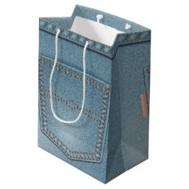 Sac Cadeau Moyen Jeans bleus de Pocket Denim