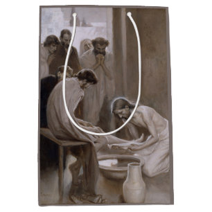 Sac Cadeau Moyen Jésus Lave les pieds de ses disciples