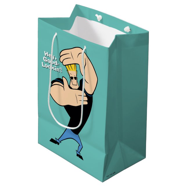 Sac Cadeau Moyen Johnny Bravo Picture Frame Pose (Devant Angle)