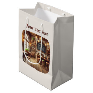 Sac Cadeau Moyen Joli ajoutez votre texte café