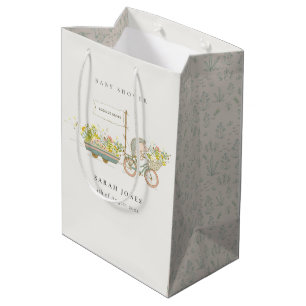 Sac Cadeau Moyen Joli Baby shower Vélo Hérisson Cultivé Localement 