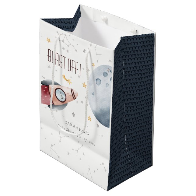 Sac Cadeau Moyen Joli espace extra-atmosphérique Planète étoile Bab (Devant Angle)