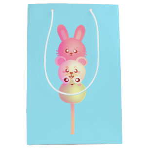 Sac Cadeau Moyen Joli Lapin, Ours Et Grenouille Dango Poster Glosse