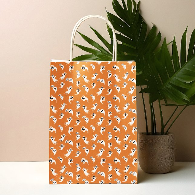 Sac Cadeau Moyen Joli petit Fantôme Effrayant Halloween (Créateur téléchargé)