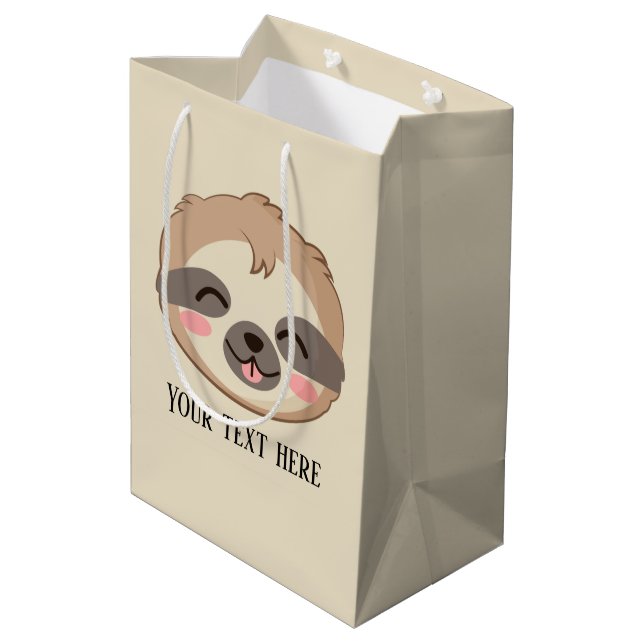 Sac Cadeau Moyen joli texte ajouter partie (Dos Angle)