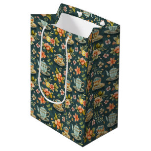 Sac Cadeau Moyen Jolie fête des amateurs de thé carrelée