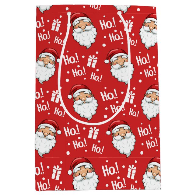 Sac Cadeau Moyen Jolly Noël Père Noël (Devant)