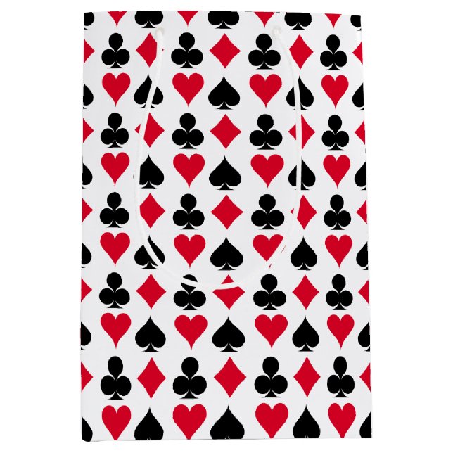 Sac Cadeau Moyen Jouer des symboles de cartes motif (Devant)