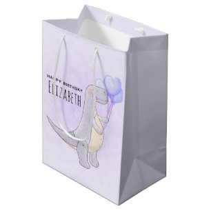 Sac Cadeau Moyen Jouet à dinosaure Rex Tyrannosaurus avec ballons