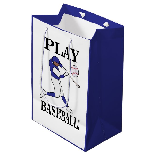 Sac Cadeau Moyen Joueur de baseball Sports Coach Anniversaire (Devant Angle)