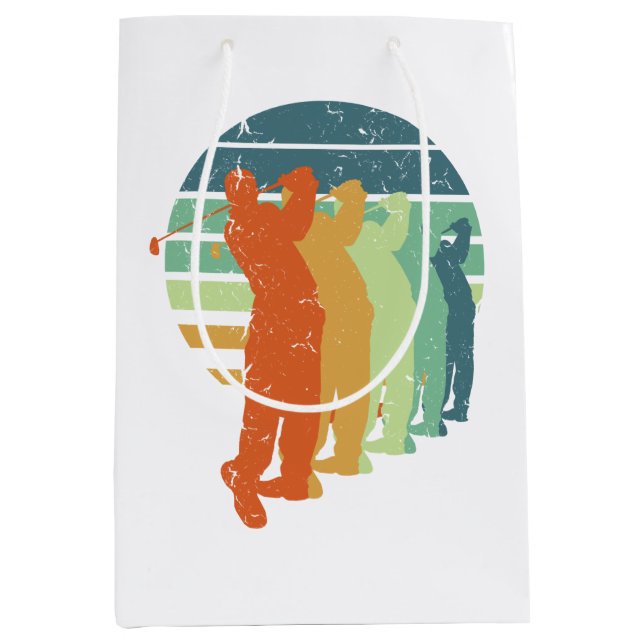 Sac Cadeau Moyen Joueur de golf, Golfeur, Ventilateur de golf (Devant)