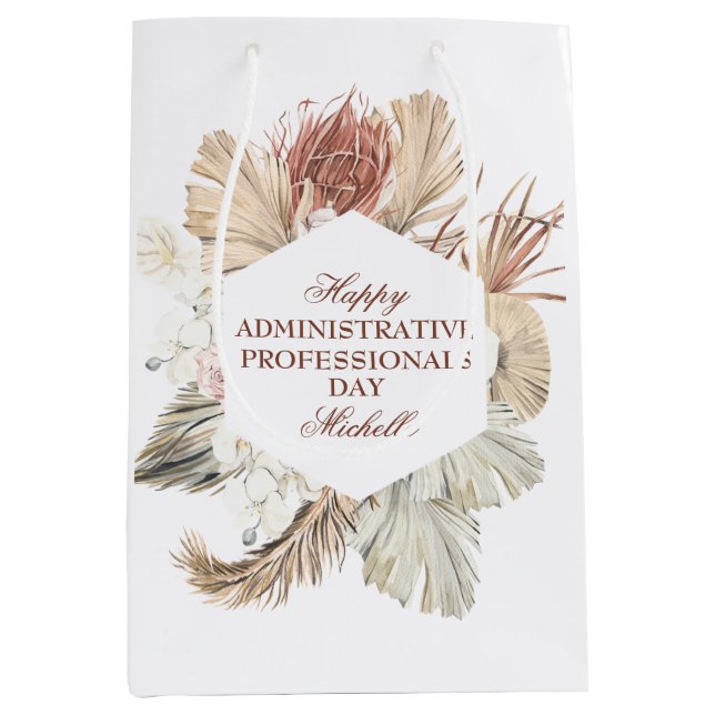 Sac Cadeau Moyen Journée des professionnels de l'administration per (Devant)