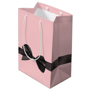 Sac Cadeau Moyen Joyeux 13ème anniversaire Black Bow On Pink