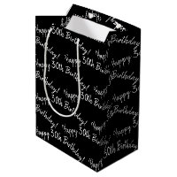 Joyeux 30ème anniversaire en noir