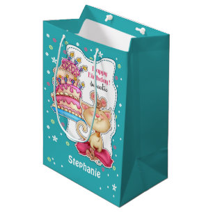 Sac Cadeau Moyen Joyeux anniversaire.Nom personnalisé  Drôle de K